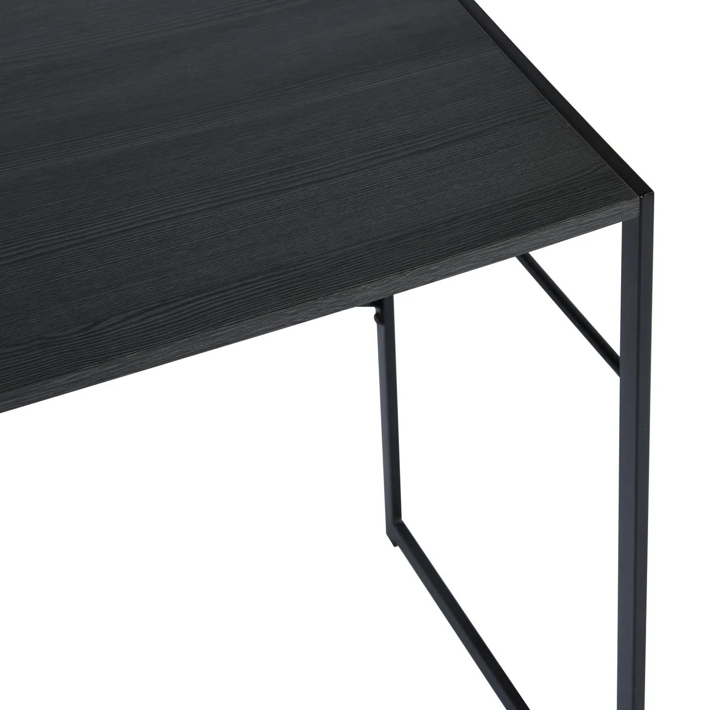 HMS 39" Brown and Black Wood and Metal Computer Desk - Loft&Timber