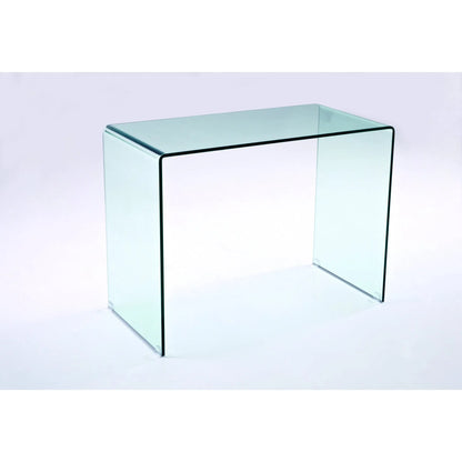 HMS 43" Clear Glass Computer Desk - Loft&Timber