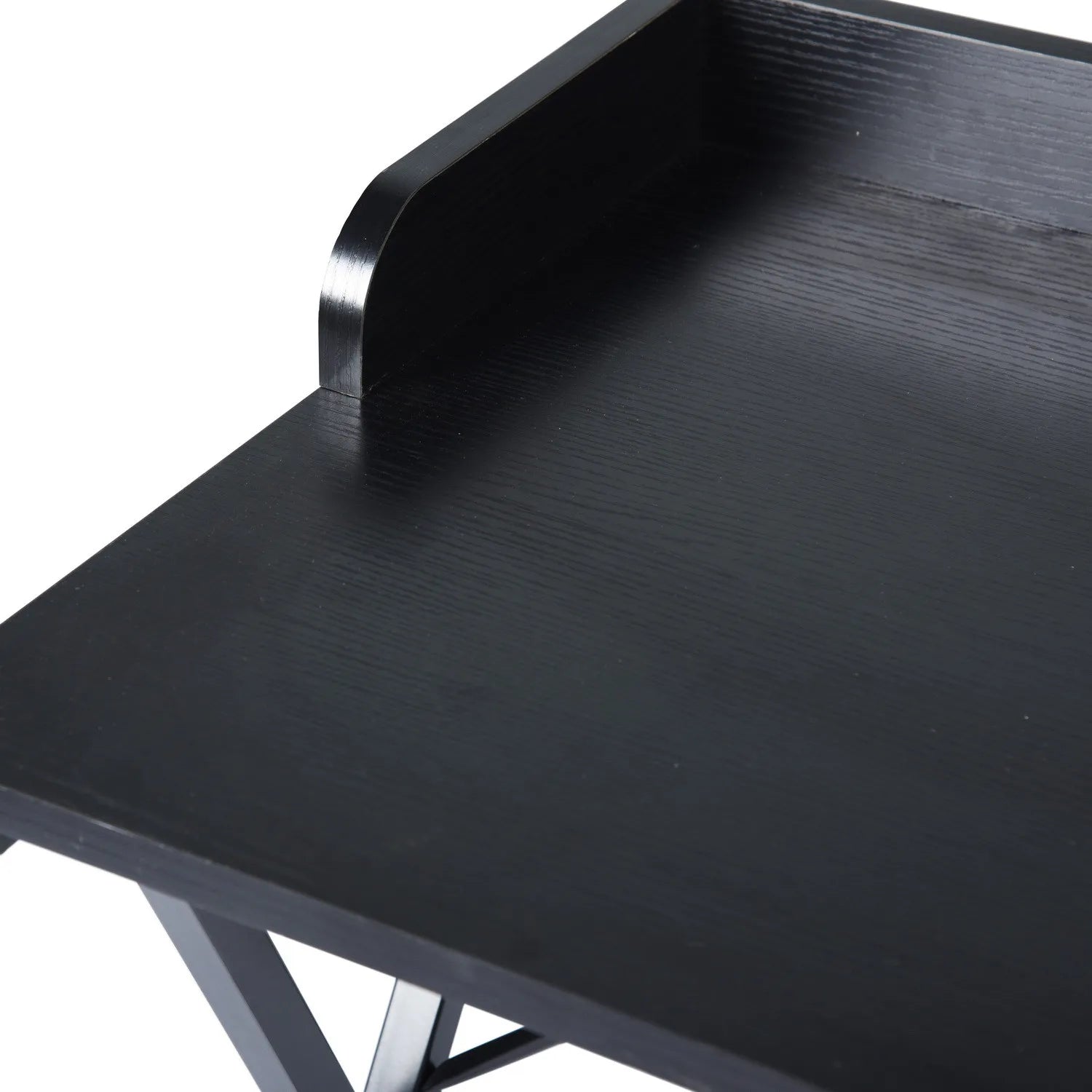 HMS 39" Modern X-Shape Computer Desk Black Wood and Metal - Loft&Timber