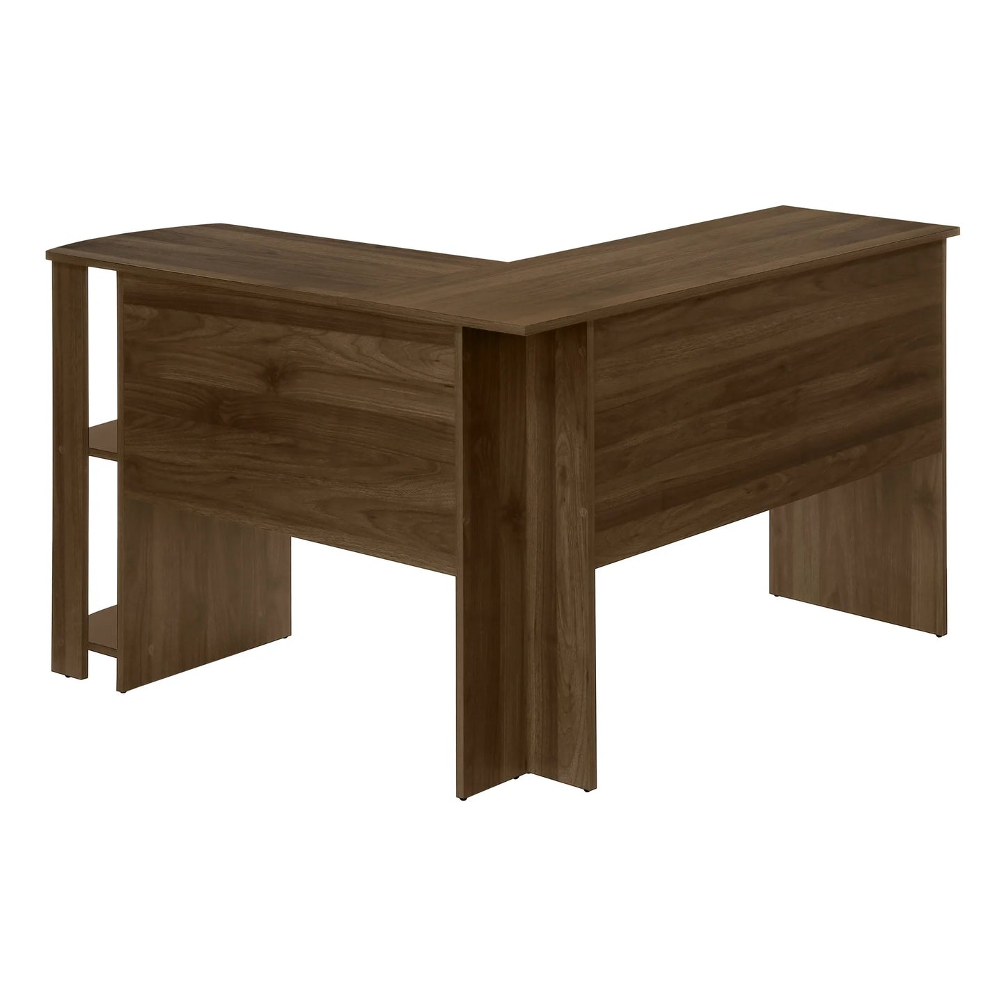 HMS 47" Brown Wood Corner Computer Desk - Loft&Timber