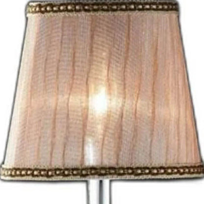 HMS Dual Light Hanging Wall Sconce Silver and Pink Faux Crystal Wall Lamps - Loft&Timber