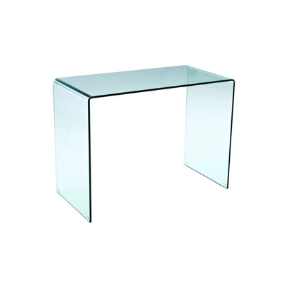 HMS 43" Clear Glass Computer Desk - Loft&Timber