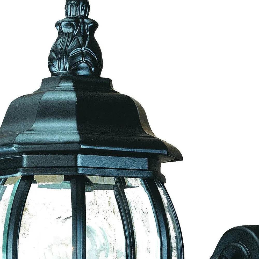 HMS Outdoor Wall Lamps Matte Black Glass Globe with Warm White Light E27 - Loft&Timber