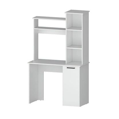 HMS 39" White Computer Desk with Hutch - Loft&Timber