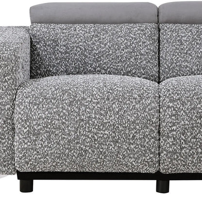 HMS 63" Dark Gray Silver Power Reclining Loveseat - Loft&Timber
