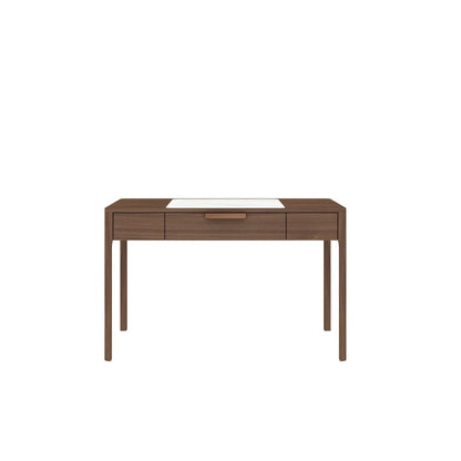 HMS 47" White and Brown Marble Wood Computer Desk - Loft&Timber