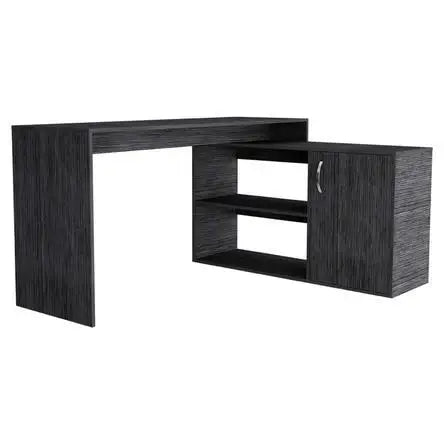 HMS 60" Gray L-Shaped Computer Desk - Loft&Timber