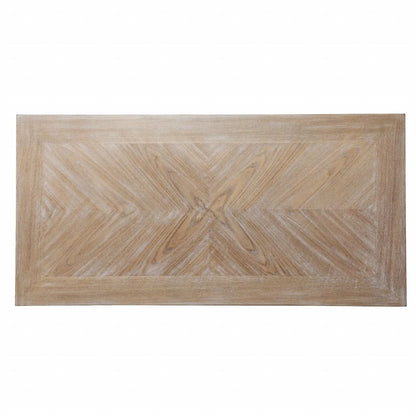 HMS 43" Solid Wood Natural and White Modern Writing Desk with Three Drawers Fold - Loft&Timber