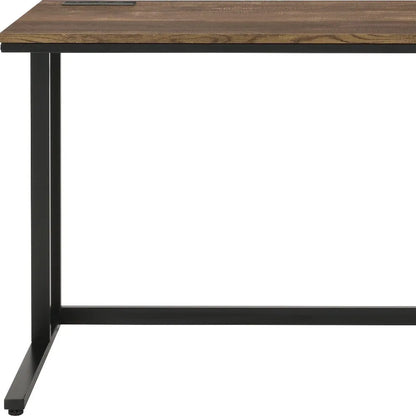 HMS 47" Brown and Black Desk - Loft&Timber