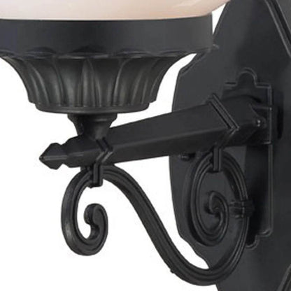 HMS Matte Black Round Acrylic Globe Wall Sconce Outdoor Wall Lamps - Loft&Timber