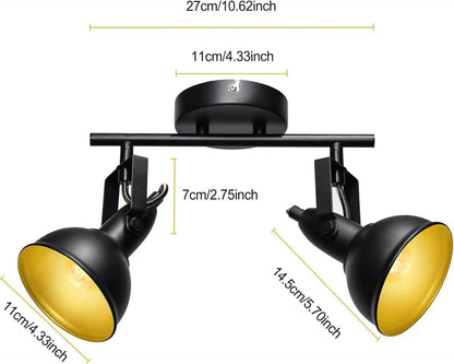 Farmhouse LED Track Lighting Black Spot Lights Low Voltage - Loft&Timber