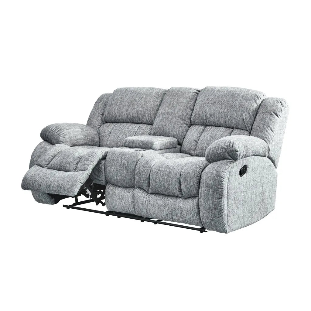 HMS 77" Light Gray Manual Reclining Loveseat - Loft&Timber