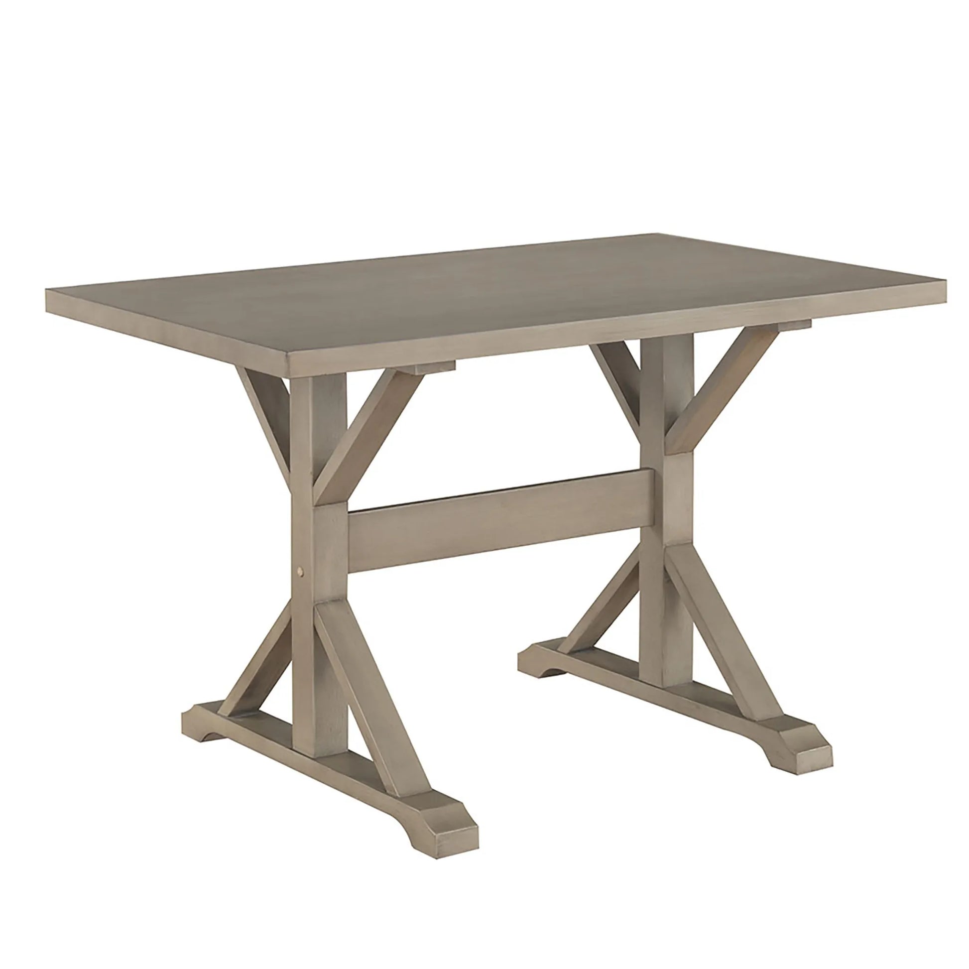 HMS 48" Gray Solid Wood Trestle Desk - Loft&Timber