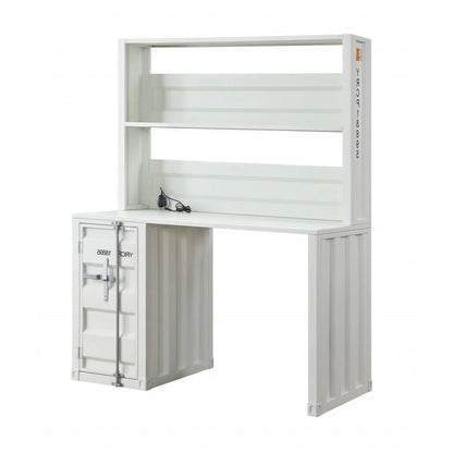 HMS 47" White Metal Computer Desk - Loft&Timber