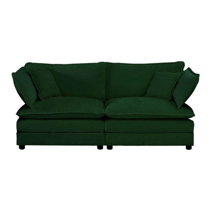 Chenille Loveseat with Ottoman - Loft&Timber
