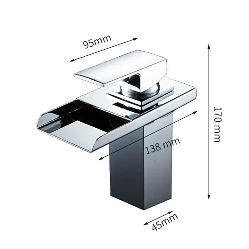 Luxury LED Color Changing Waterfall Basin Sink Faucet - Loft&Timber