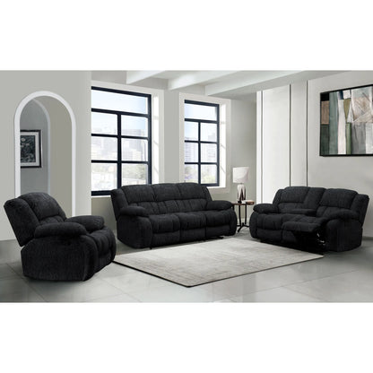 HMS 77" Black Manual Reclining Loveseat - Loft&Timber