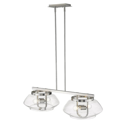 HMS Garner 4-Light Modern Satin Nickel Island Pendant - Loft&Timber