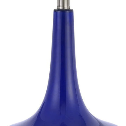 HMS European Modern Design Set of Two 26" Silver Metal LED Desk Lamps with White Globe Shade Crystal Body Bedside Table Lamps - Loft&Timber