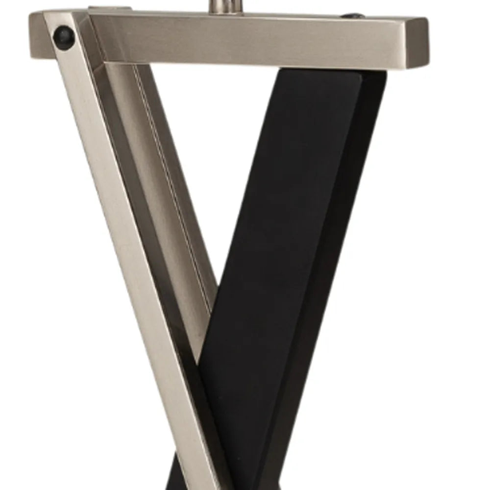 HMS Set of Two 29" Nordic Design Black Metal LED Table Lamps with White Shade - Loft&Timber