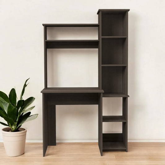 HMS 40" Gray Solid Wood Computer Desk - Loft&Timber