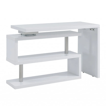 HMS 45" Solid Wood White Corner Desk - Loft&Timber