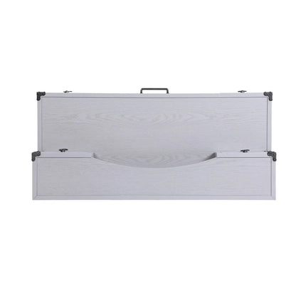 HMS 54" Gray Solid Wooden Desk with Five Drawers - Loft&Timber