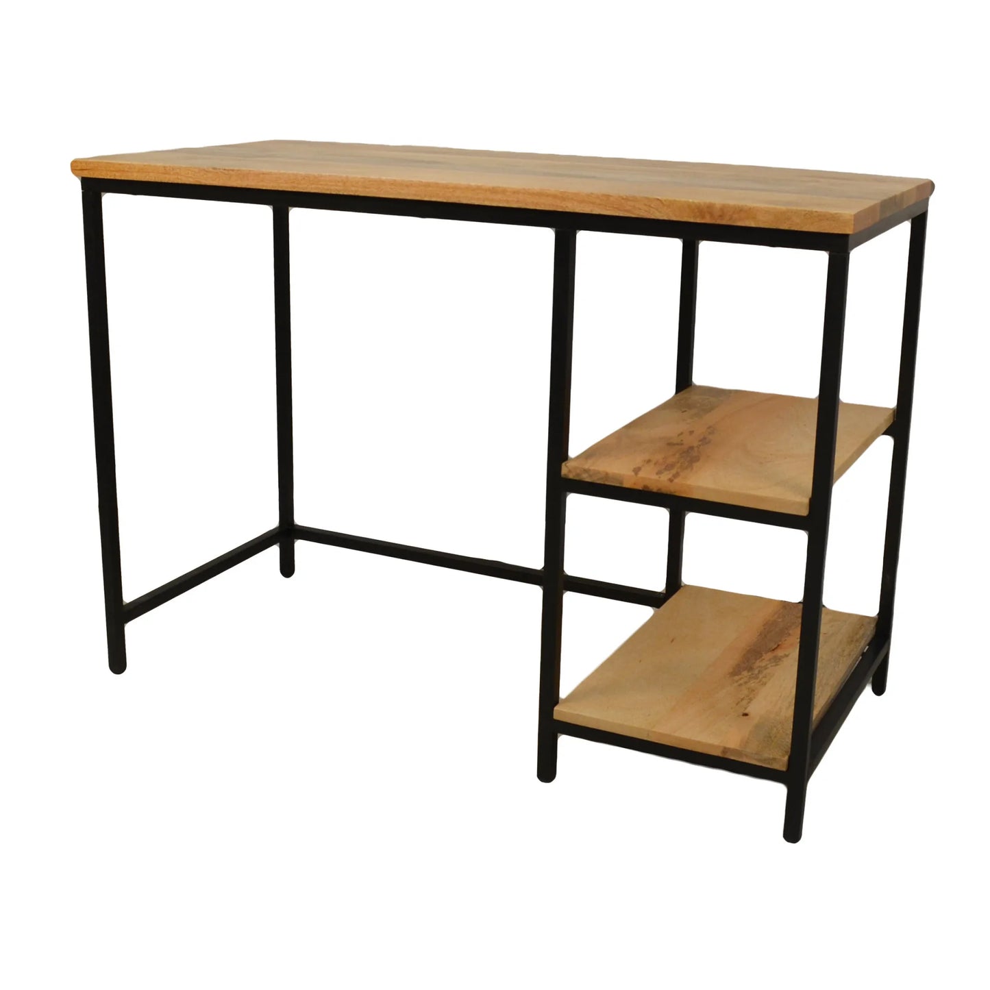 HMS 42" Solid Wood and Metal Computer Desk - Loft&Timber