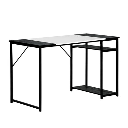 HMS 47" Black and White H-Shape Computer Desk - Loft&Timber