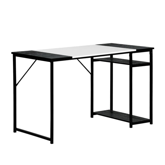 HMS 47" Black and White H-Shape Computer Desk - Loft&Timber