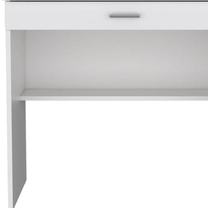 HMS 32" White Wood Computer Desk - Loft&Timber