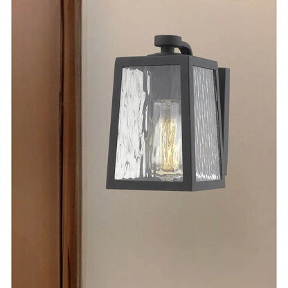HMS Matte Black Glass Panels for Outdoor Wall Light Premium Wall Lamps - Loft&Timber