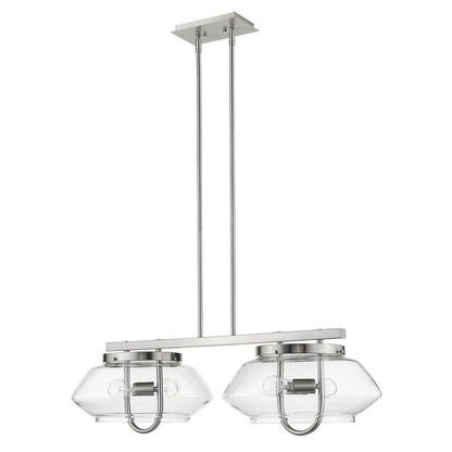 HMS Garner 4-Light Modern Satin Nickel Island Pendant - Loft&Timber