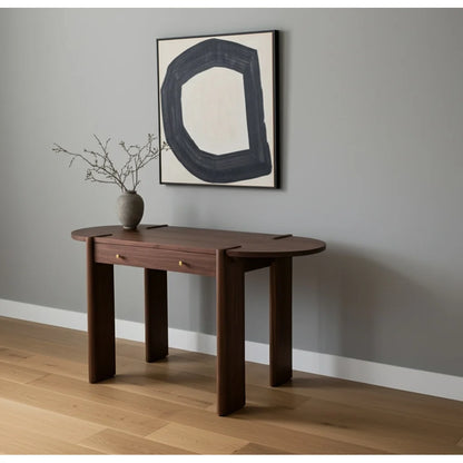 HMS 59" Dark Brown Solid Wood Desk - Loft&Timber