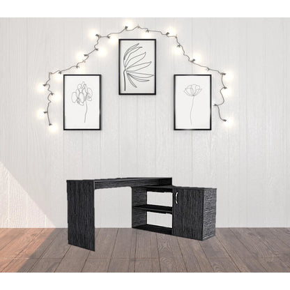 HMS 60" Gray L-Shaped Computer Desk - Loft&Timber