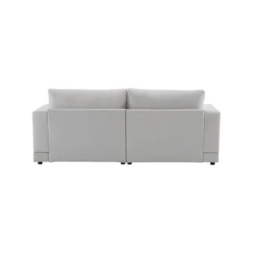81" Navy Blue Modern Square Arm Loveseat Set with Soft Velvet Upholstery Deep Cushions - Loft&Timber