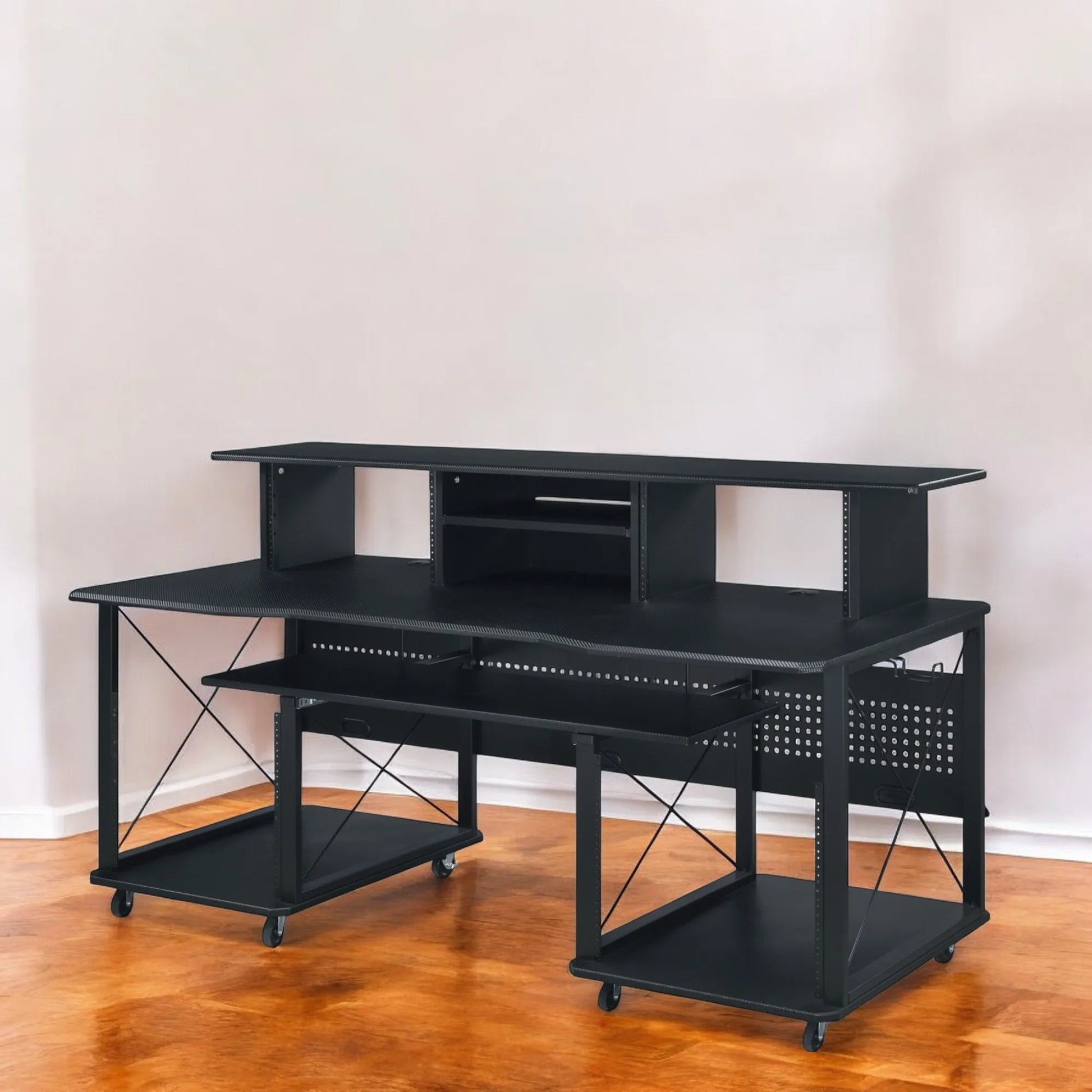 HMS 72" Modern Minimalist Rolling PC Desk - Loft&Timber