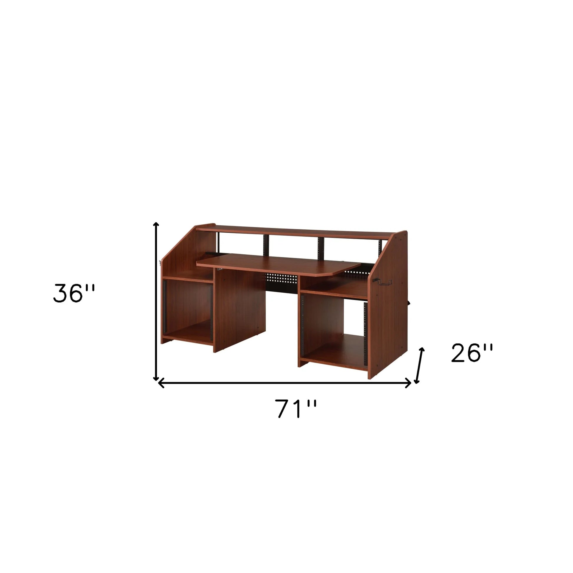 HMS 71" Brown Desk - Loft&Timber