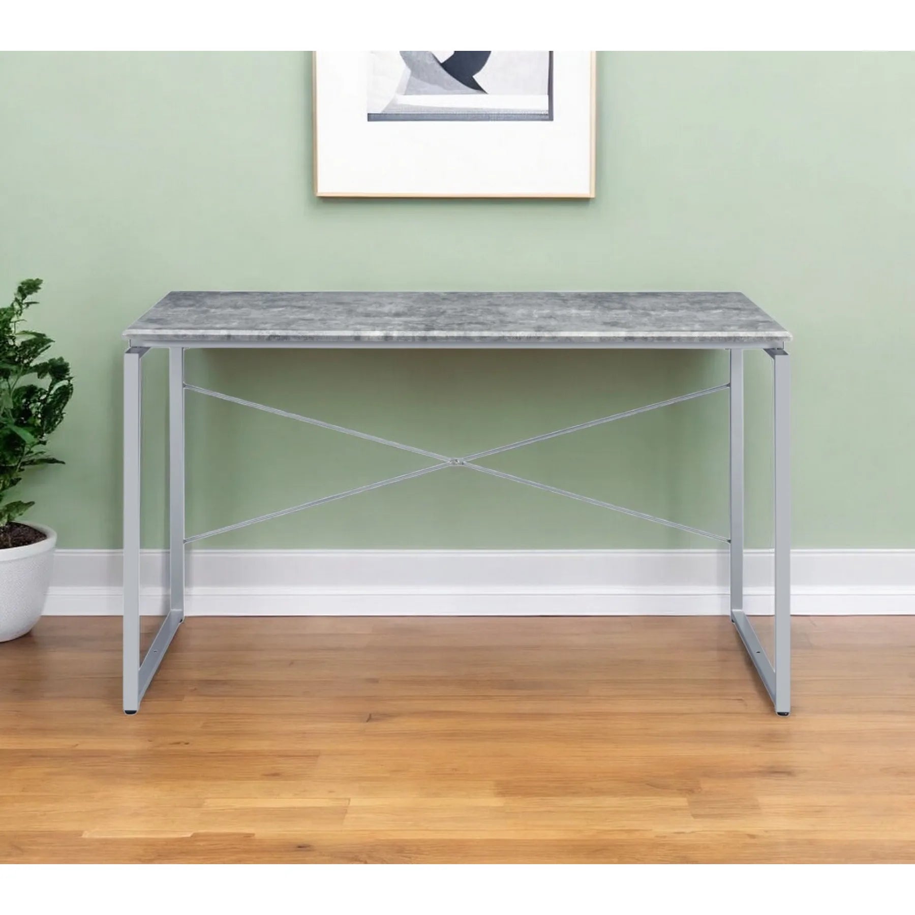 HMS 47" Gray and Black Writing Desk - Loft&Timber