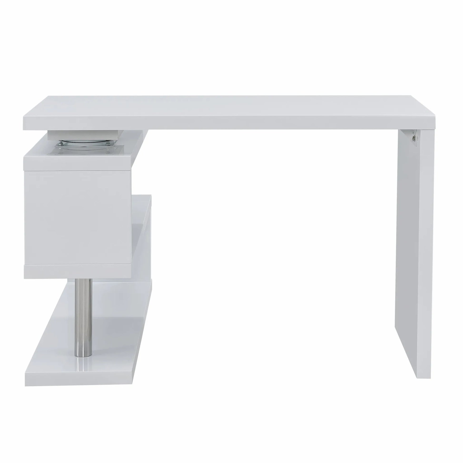HMS 45" Solid Wood White Corner Desk - Loft&Timber