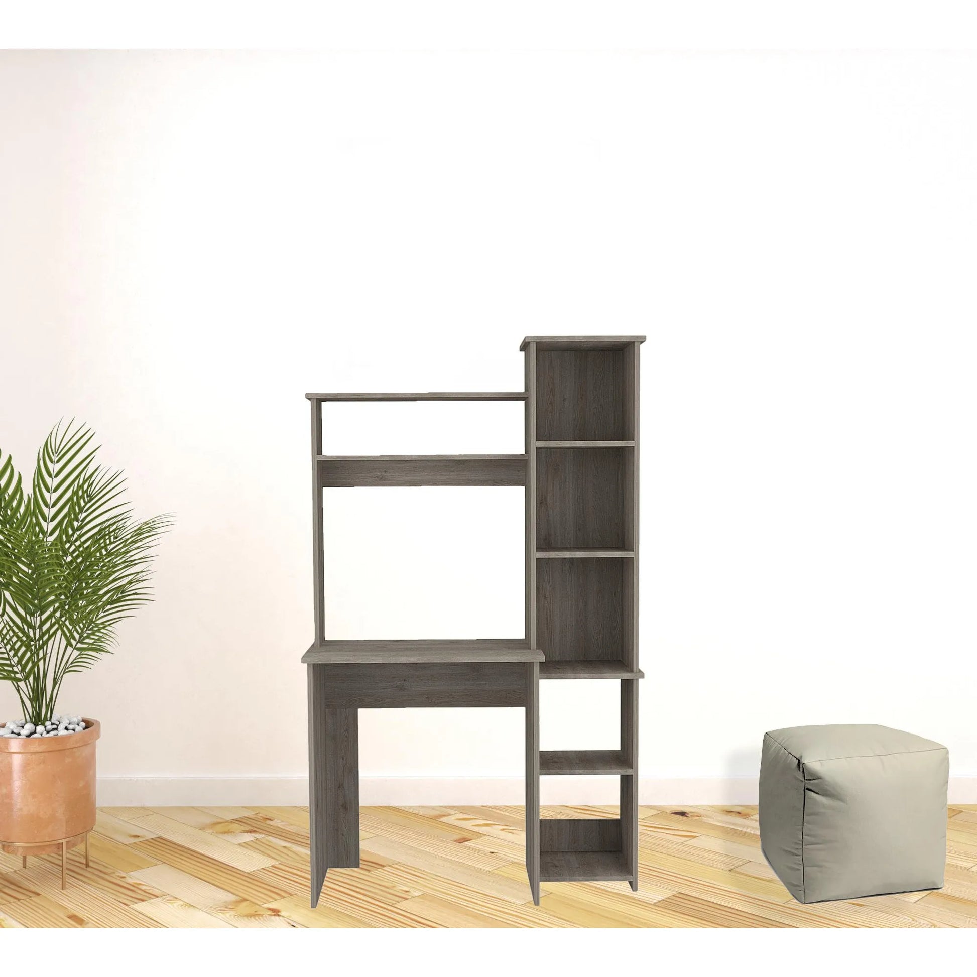 HMS 40" Light Gray Wood Computer Desk - Loft&Timber