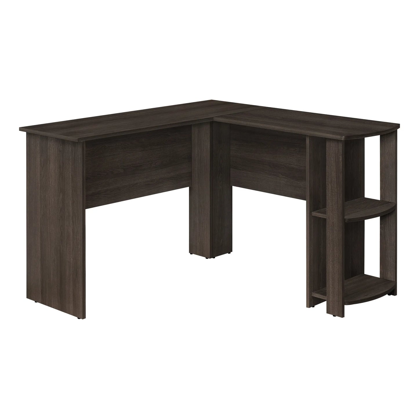 HMS 47" Brown Wood Corner Computer Desk - Loft&Timber