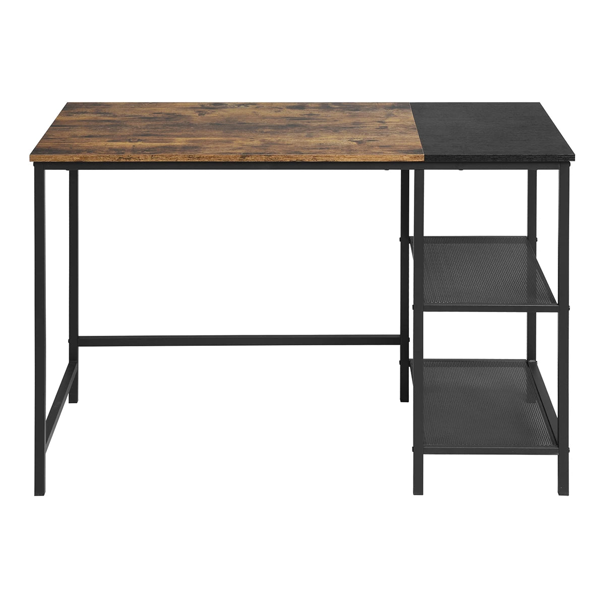 HMS 43" Brown and Black Wood and Metal Computer Desk - Loft&Timber