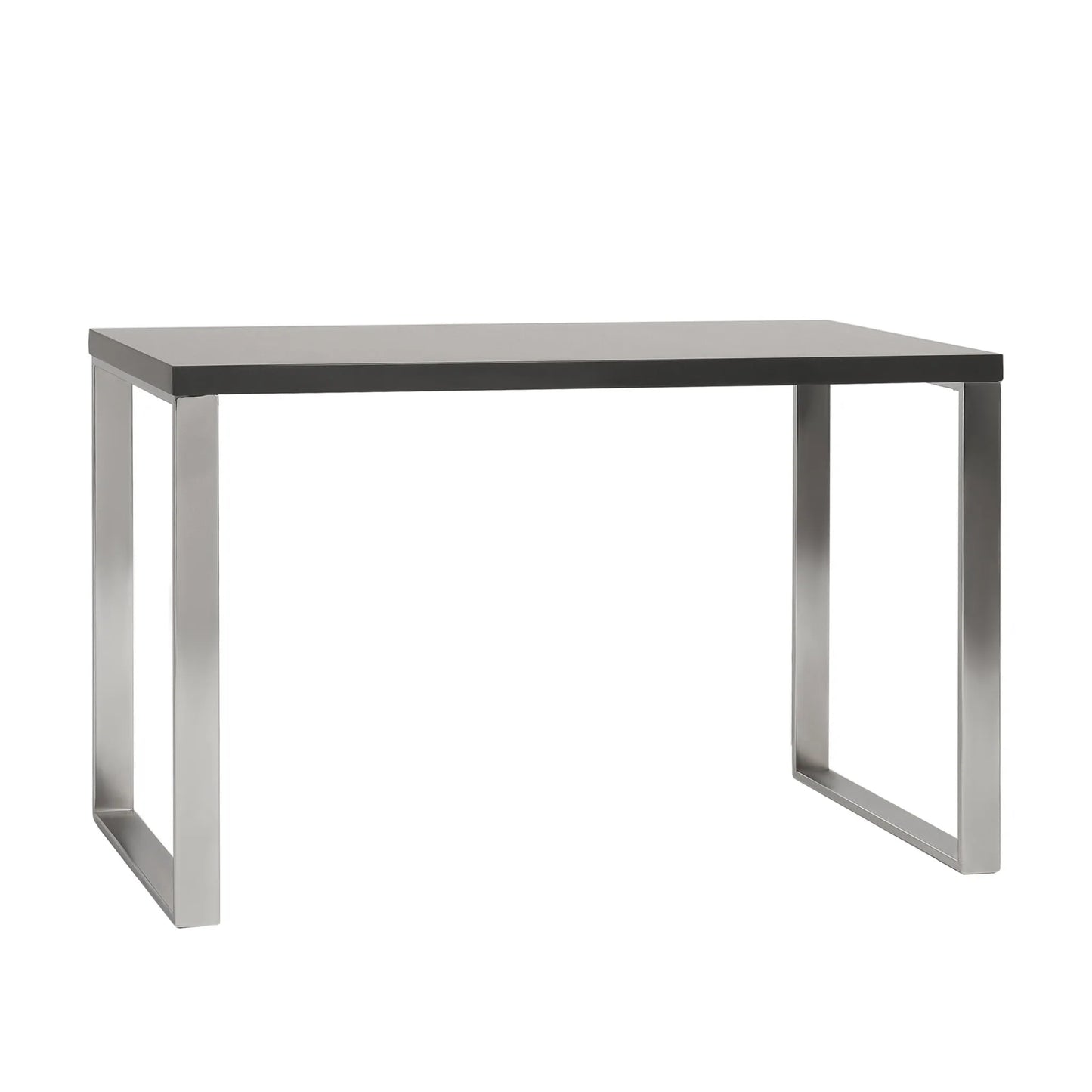 HMS 47" Gray and Silver Wood and Stainless Steel Sled Computer Desk - Loft&Timber