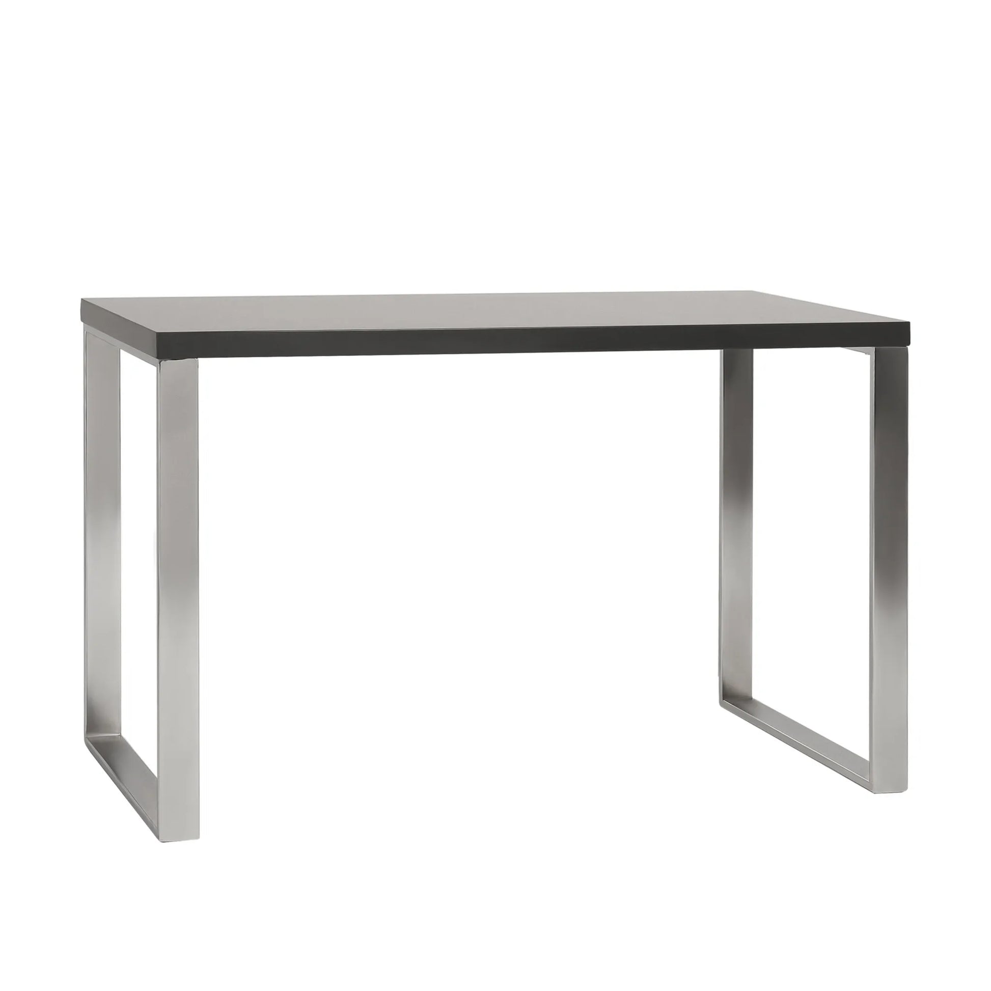 HMS 47" Gray and Silver Wood and Stainless Steel Sled Computer Desk - Loft&Timber