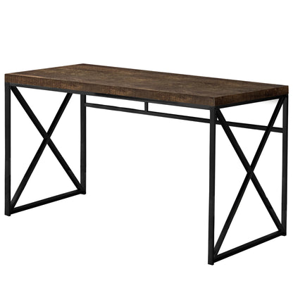 HMS 24" Simple Modern Design Brown Black Computer Desk - Loft&Timber