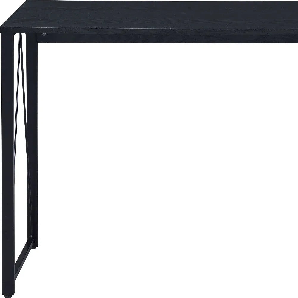 HMS 47" Simple Design Black Wooden Desk - Loft&Timber