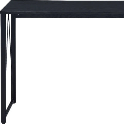 HMS 47" Simple Design Black Wooden Desk - Loft&Timber