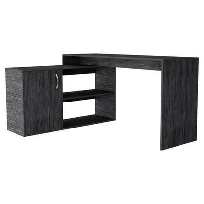 HMS 60" Gray L-Shaped Computer Desk - Loft&Timber