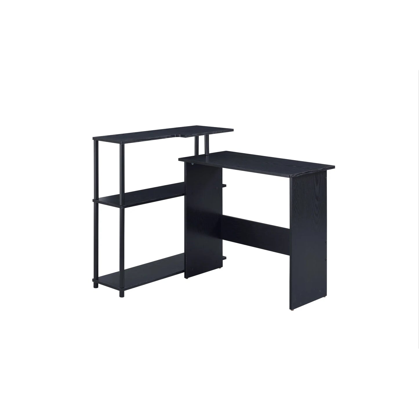 HMS 39" Black L-Shaped Wooden Desk - Loft&Timber